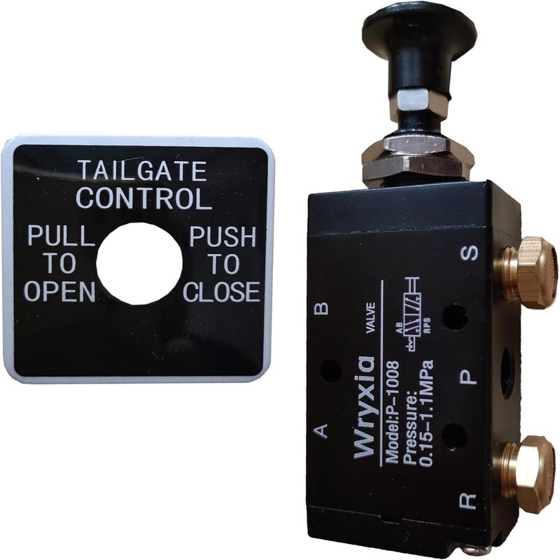 Wryxia Air Valve Push-Pull 4 Way 2 Position Manual Dump Truck Tailgate Valve BAV010 - Image 2